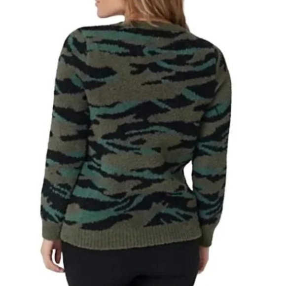 Barefoot Dreams Camoflage CozyChic Seaside Crew-Neck Pullover - Picture 7 of 13